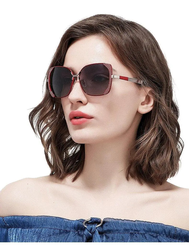 Women's Square Full Rim Alloy Prescription Glasses 6053 — view 12 | Rx Spectacle