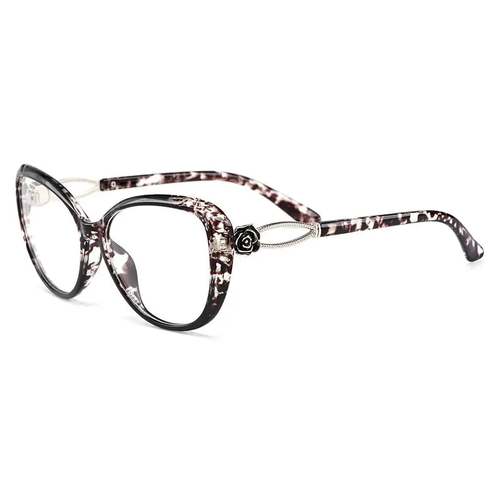Women's Cat Eye Full Rim TR90 Oversized Prescription Glasses M1772 — view 4 | Rx Spectacle