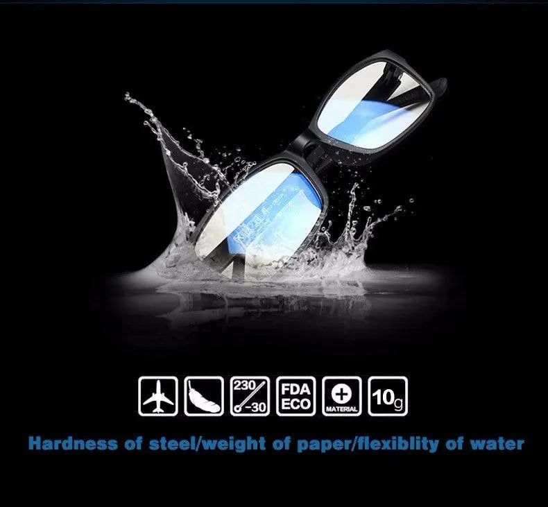Unisex Square Full Rim Titanium Prescription Glasses 1302 — view 7 | Rx Spectacle