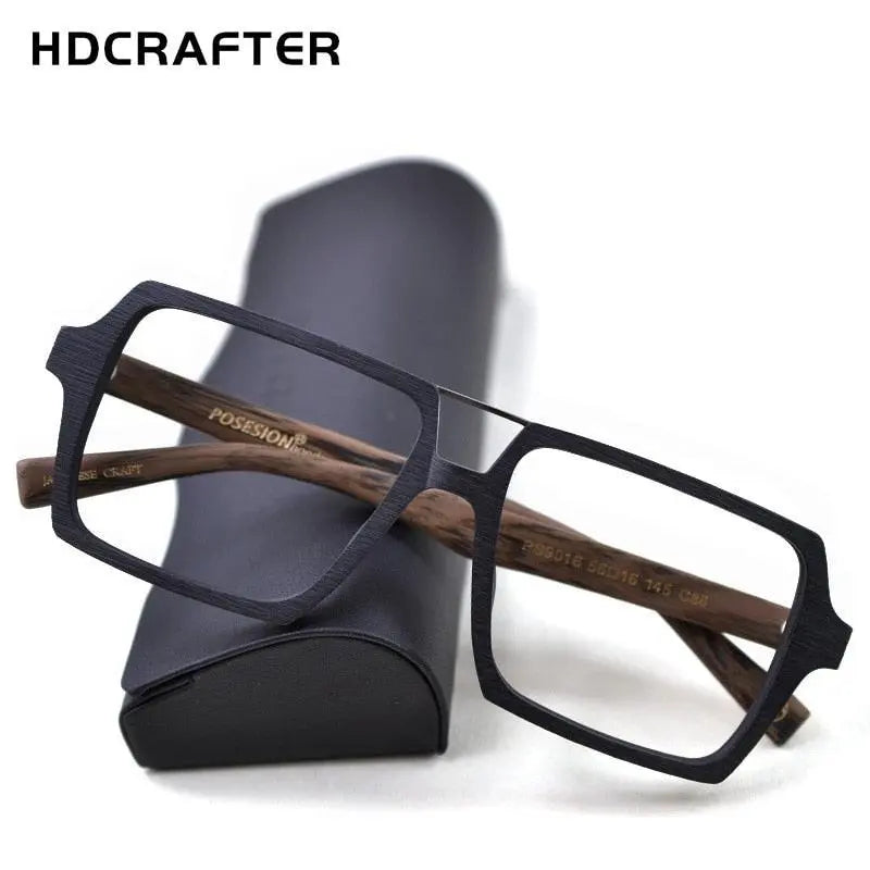 Unisex Square Full Rim Acetate Prescription Glasses Ps9016 — view 2 | Rx Spectacle