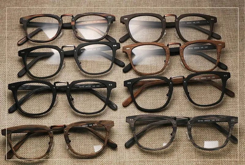 Unisex Square Full Rim Wood Prescription Glasses Lbh025 — view 15 | Rx Spectacle