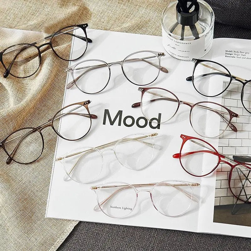 Unisex Round Full Rim Acetate Prescription Glasses — view 5 | Rx Spectacle