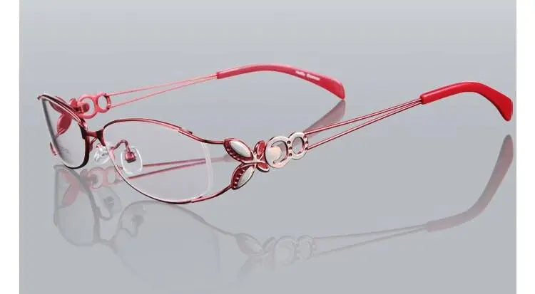 Women's Butterfly Full Rim Alloy Prescription Glasses 6150 — view 19 | Rx Spectacle