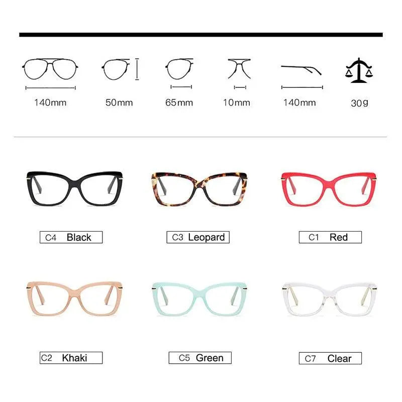 Women's Cat Eye Full Rim Acetate Prescription Glasses 97331 — view 8 | Rx Spectacle