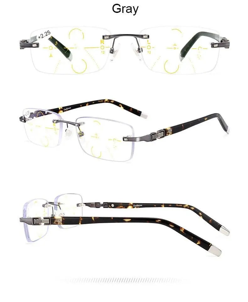Men's Rimless Titanium Reading Glasses 656 — view 11 | Rx Spectacle