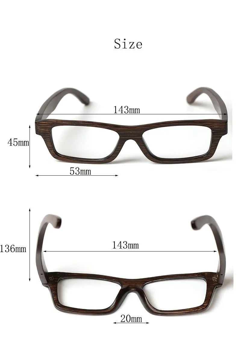 Unisex Square Full Rim Wood Prescription Glasses 56190 — view 8 | Rx Spectacle