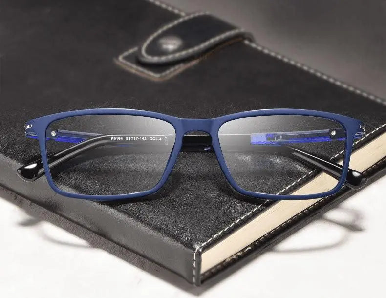 Unisex Square Full Rim TR90 Prescription Glasses D006 — view 12 | Rx Spectacle