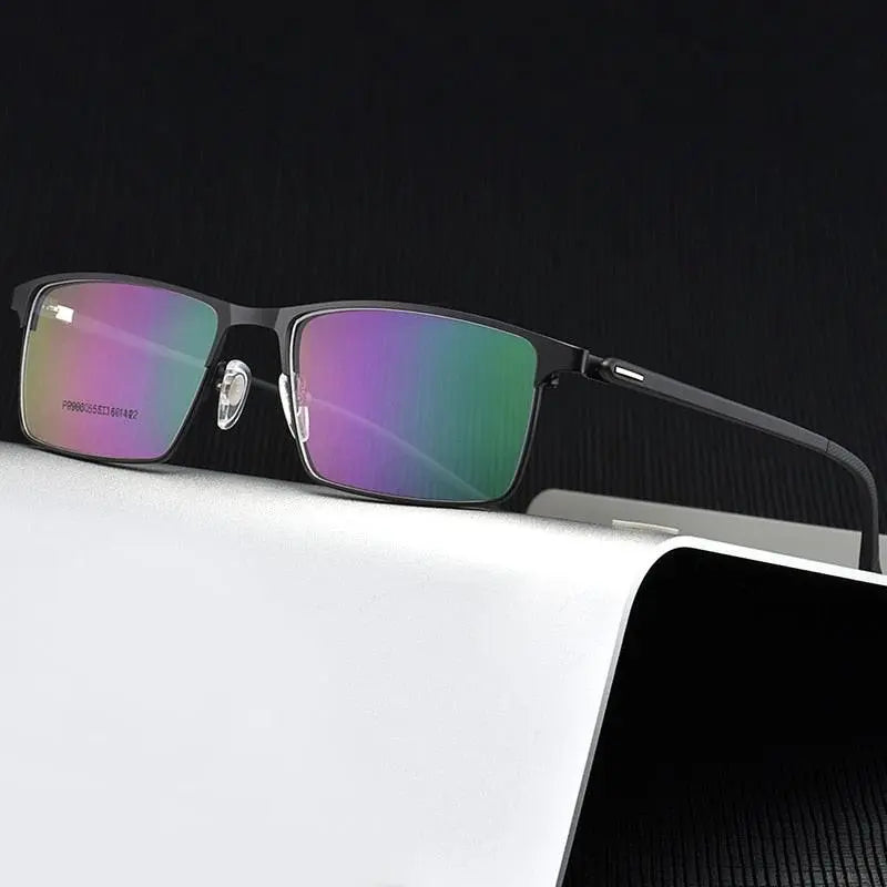 Men's Full Rim Alloy Prescription Glasses P9960 — view 10 | Rx Spectacle