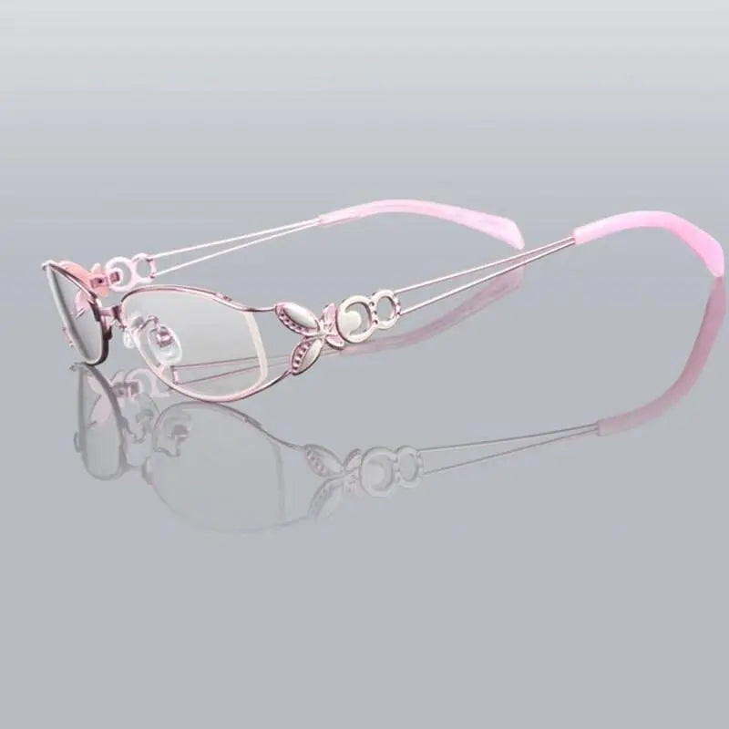Women's Butterfly Full Rim Alloy Prescription Glasses 6150 — view 7 | Rx Spectacle