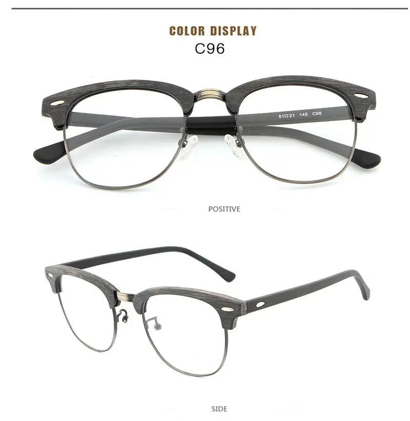 Unisex Oval Full Rim Acetate Prescription Glasses Hb027 — view 11 | Rx Spectacle