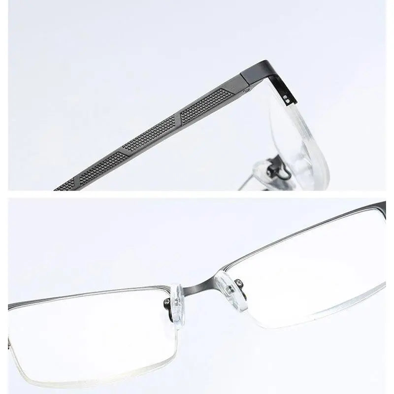 Unisex Semi-Rimless Alloy Reading Glasses Xm073 — view 5 | Rx Spectacle