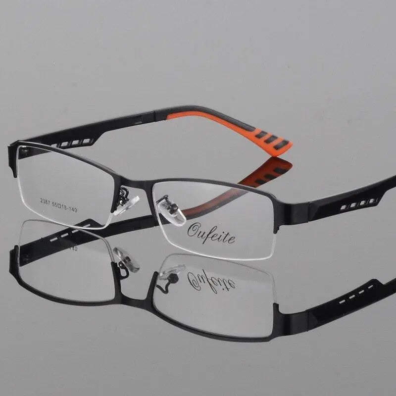 Women's Semi-Rimless Alloy Prescription Glasses 2387 — view 2 | Rx Spectacle