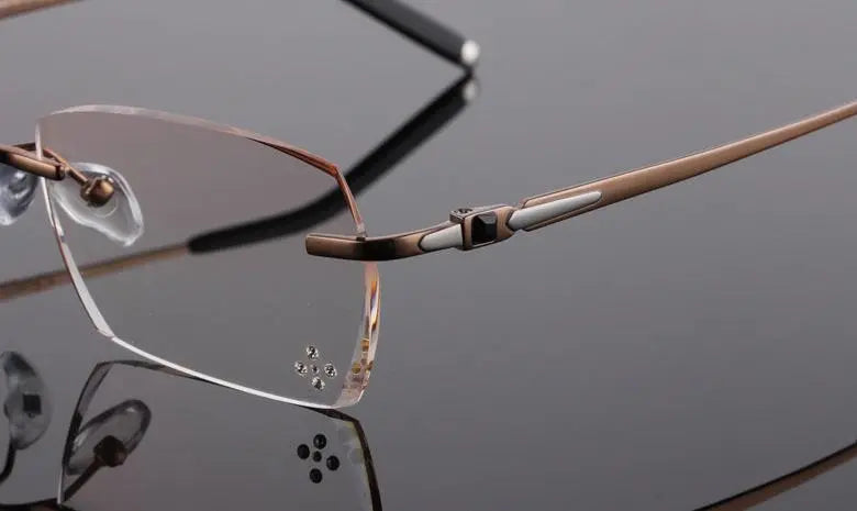 Men's Rimless Titanium Prescription Glasses 611 — view 13 | Rx Spectacle