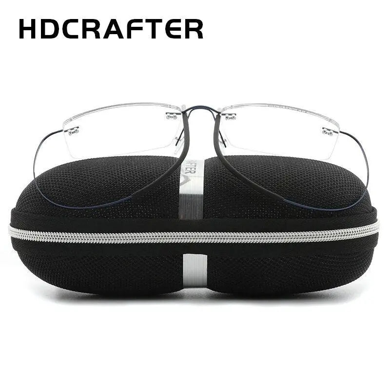 Unisex Rimless Titanium Prescription Glasses — view 4 | Rx Spectacle