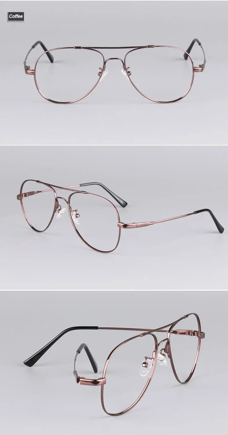 Unisex Oval Full Rim Titanium Double Bridge Prescription Glasses 3028 — view 12 | Rx Spectacle