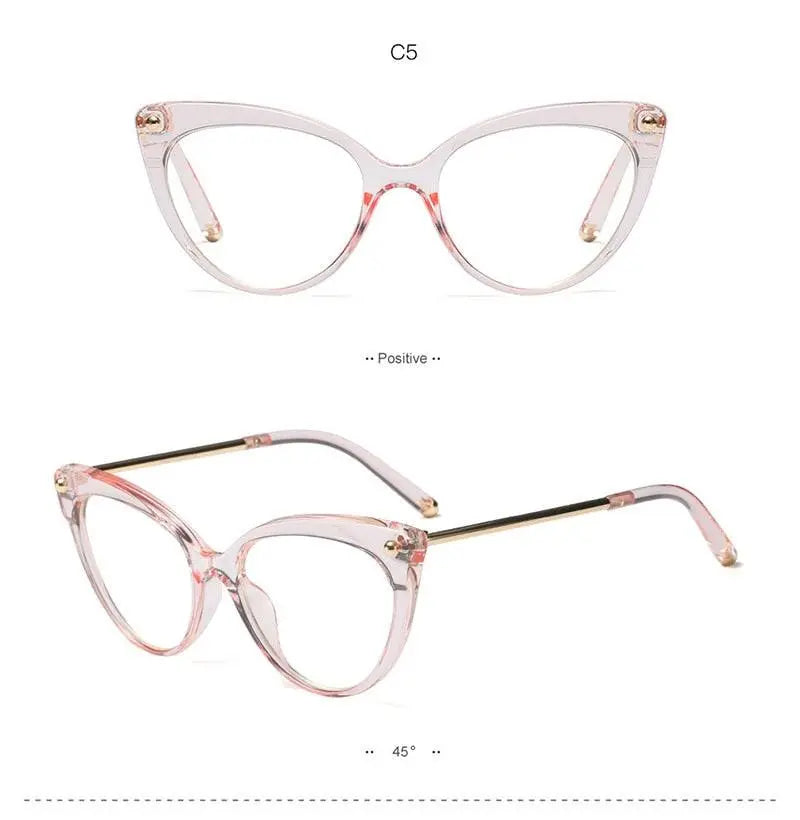 Women's Cat Eye Full Rim Acetate Prescription Glasses 93308 — view 17 | Rx Spectacle
