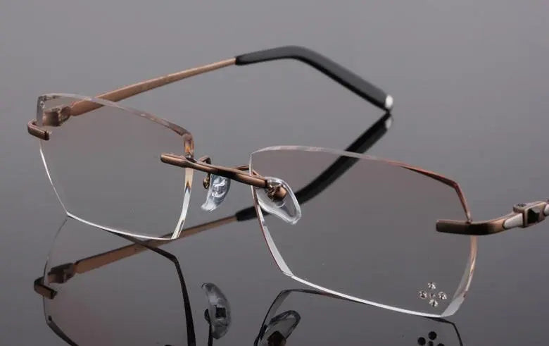 Men's Rimless Titanium Prescription Glasses 611 — view 12 | Rx Spectacle