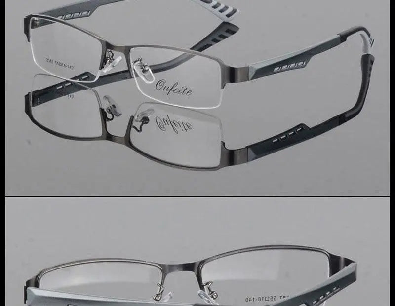 Women's Semi-Rimless Alloy Prescription Glasses 2387 — view 14 | Rx Spectacle