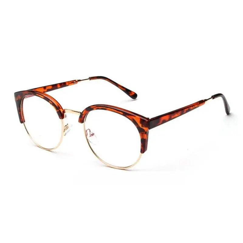 Women's Cat Eye Semi-Rimless Plastic Prescription Glasses 322 — view 7 | Rx Spectacle