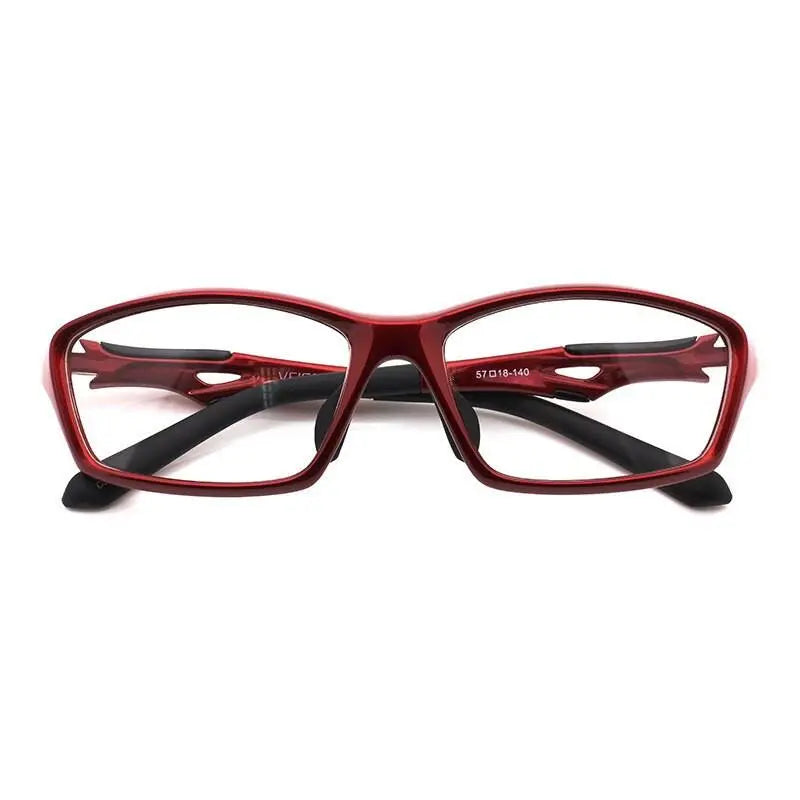 Men's Square Full Rim Titanium Sports Glasses Tr8021 — view 10 | Rx Spectacle