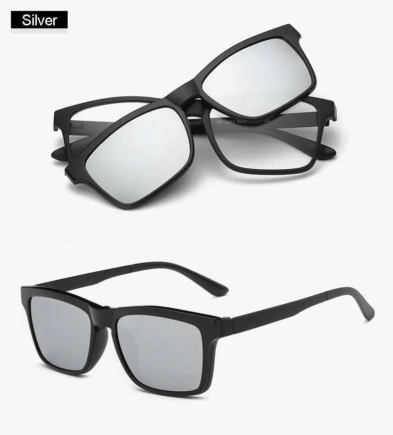 Unisex Square Full Rim Clip-On Prescription Glasses 2202 — view 13 | Rx Spectacle