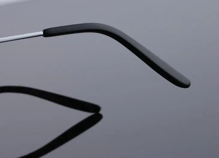 Men's Rectangular Rimless Titanium Prescription Glasses 8036 — view 14 | Rx Spectacle