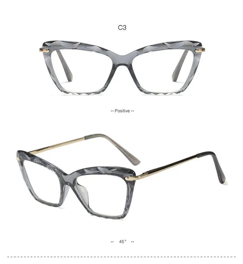 Women's Cat Eye Full Rim Acetate Prescription Glasses 97533 — view 15 | Rx Spectacle
