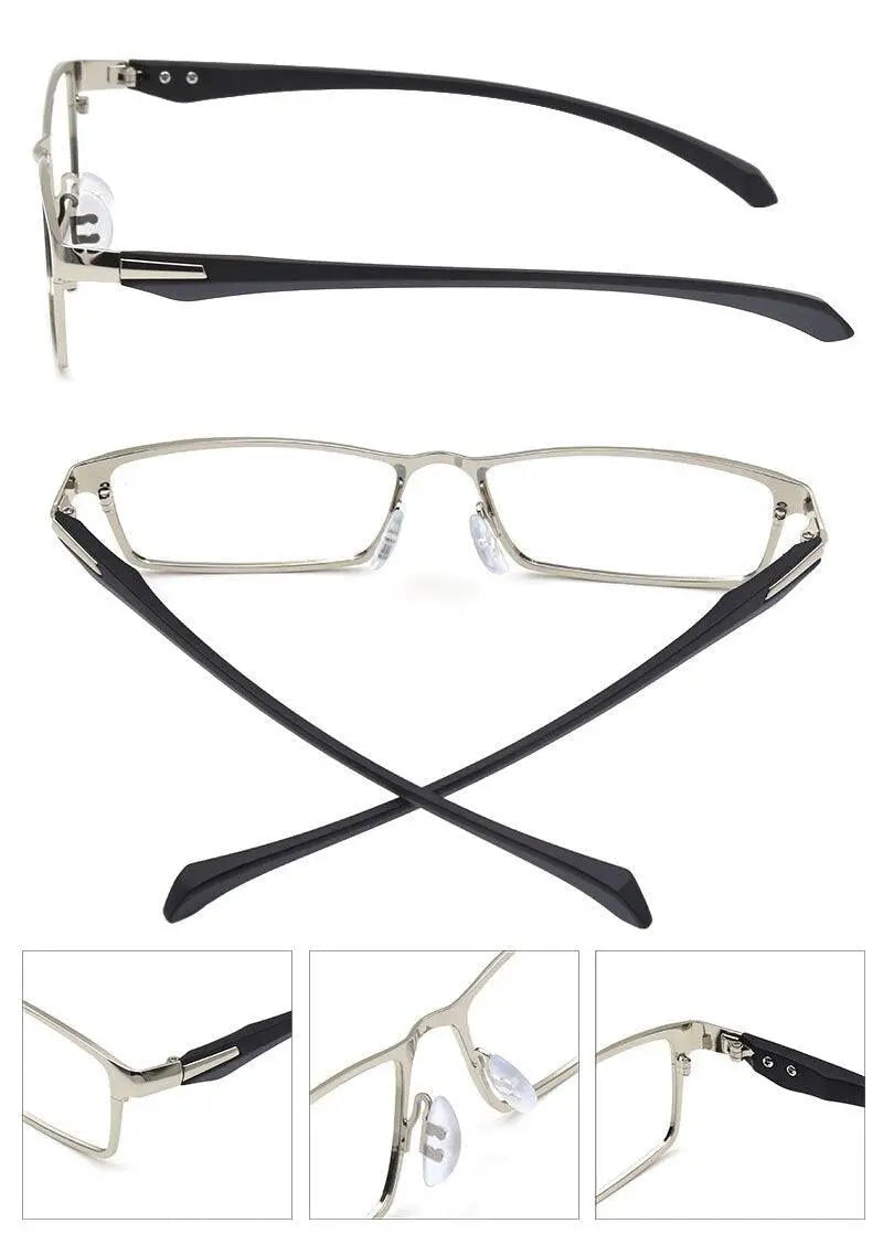 Men's Full Rim Alloy Prescription Glasses — view 12 | Rx Spectacle