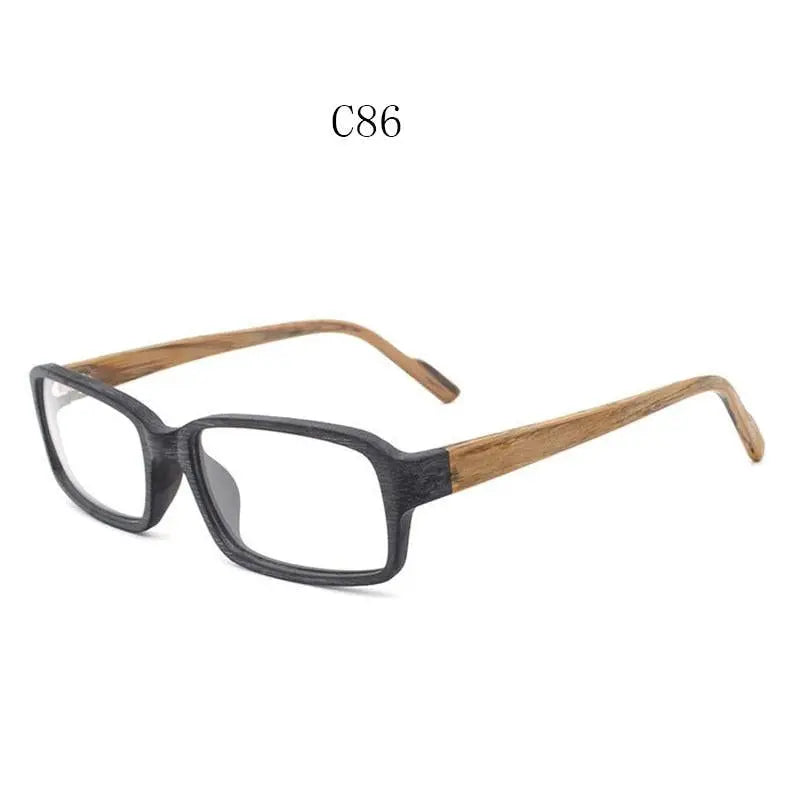 Unisex Rectangular Full Rim Wood Prescription Glasses Ta25596 — view 10 | Rx Spectacle