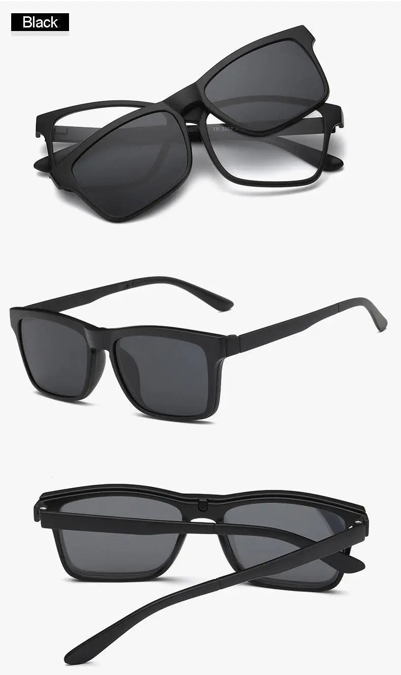 Unisex Square Full Rim Clip-On Prescription Glasses 2202 — view 12 | Rx Spectacle