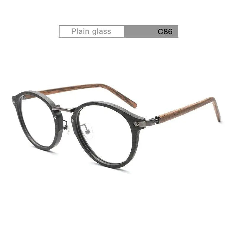Unisex Round Full Rim Acetate Prescription Glasses Bc06 — view 8 | Rx Spectacle