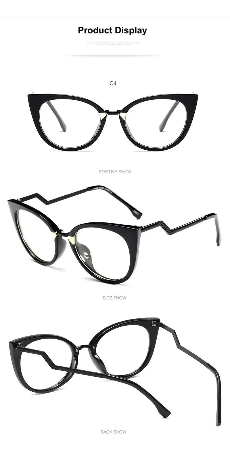Women's Cat Eye Full Rim Acetate Prescription Glasses 97320 — view 14 | Rx Spectacle