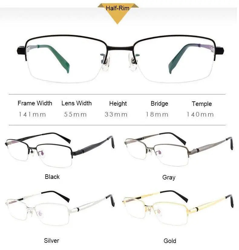 Men's Full Rim Titanium Reading Glasses 81133 — view 18 | Rx Spectacle