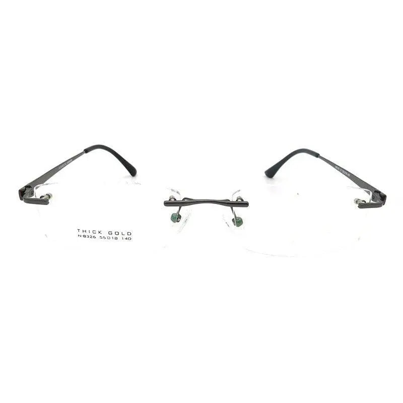 Men's Rimless Titanium Prescription Glasses S8326 — view 6 | Rx Spectacle