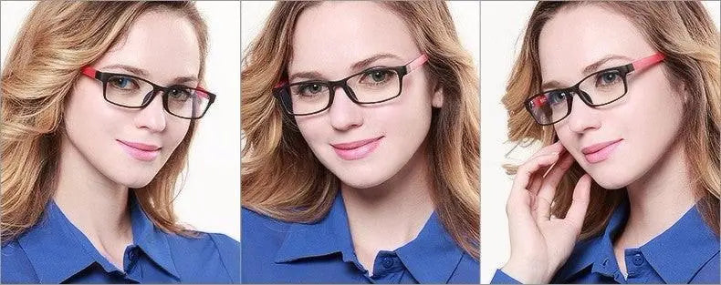 Unisex Square Full Rim Titanium Prescription Glasses 1302 — view 12 | Rx Spectacle