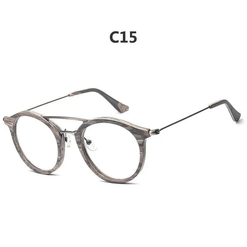 Unisex Round Full Rim Alloy Double Bridge Prescription Glasses 4821 — view 11 | Rx Spectacle