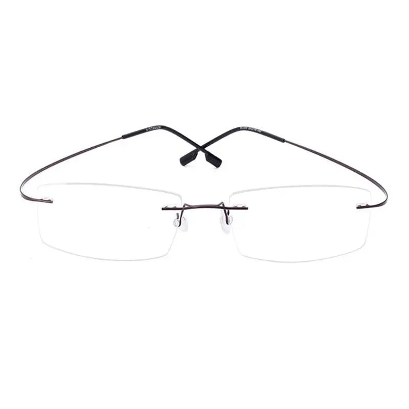 Unisex Rimless Titanium Prescription Glasses J0860 — view 3 | Rx Spectacle