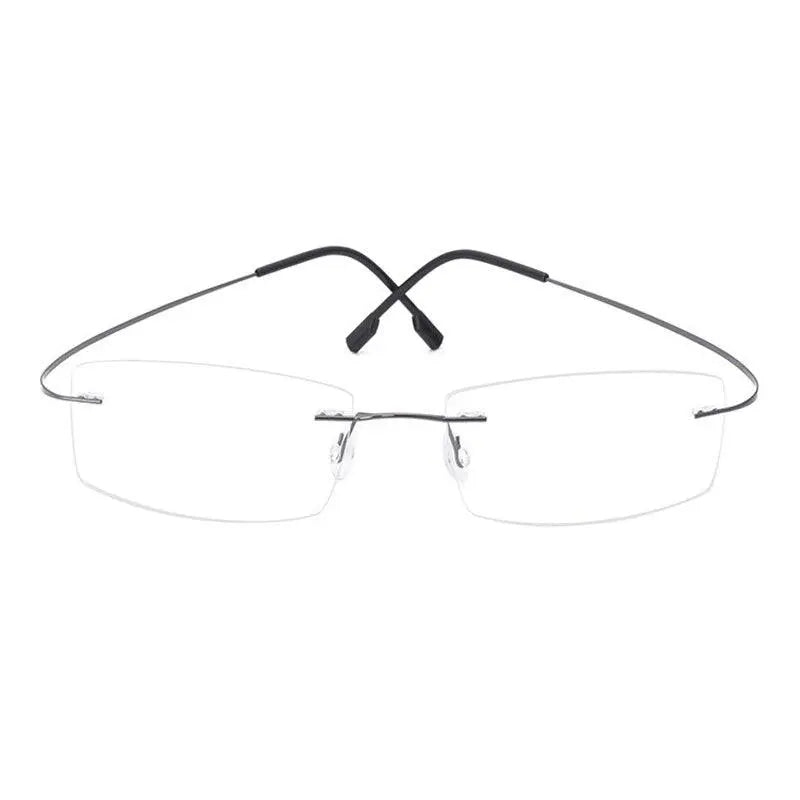 Unisex Rimless Titanium Prescription Glasses J0860 — view 6 | Rx Spectacle