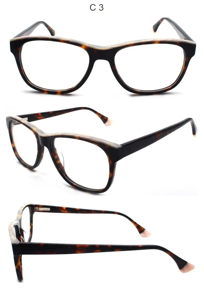 Unisex Square Full Rim Acetate Prescription Glasses 8040 — view 7 | Rx Spectacle