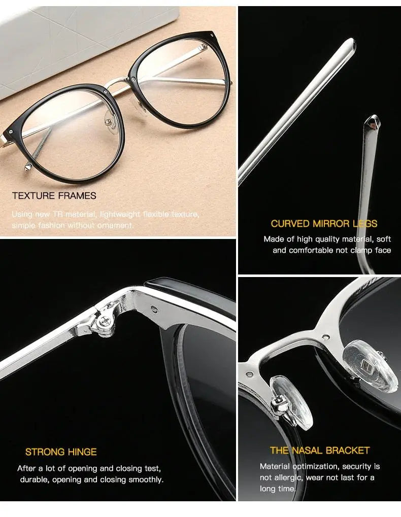 Women's Cat Eye Full Rim Alloy Prescription Glasses 5969 — view 17 | Rx Spectacle