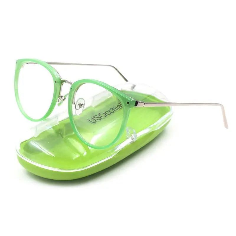 Women's Cat Eye Full Rim Alloy Prescription Glasses 5969 — view 4 | Rx Spectacle