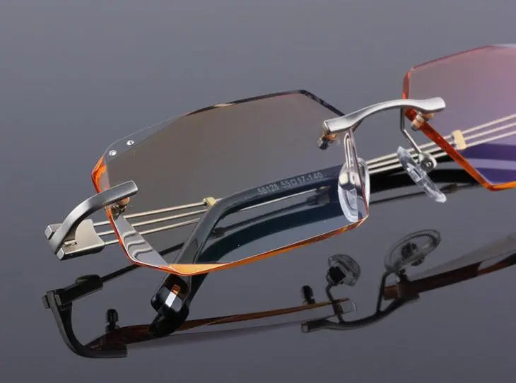 Rimless Titanium Prescription Glasses 58128 — view 9 | Rx Spectacle