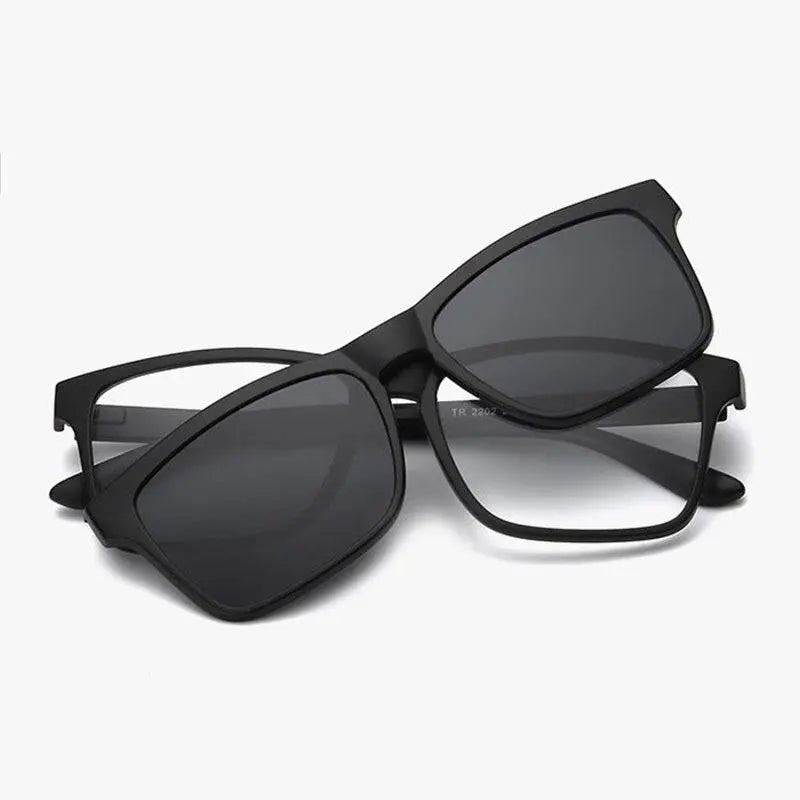 Unisex Square Full Rim Clip-On Prescription Glasses 2202 — view 2 | Rx Spectacle