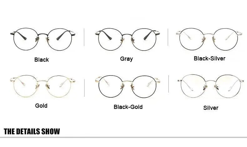 Unisex Round Full Rim Alloy Prescription Glasses 77507 — view 15 | Rx Spectacle