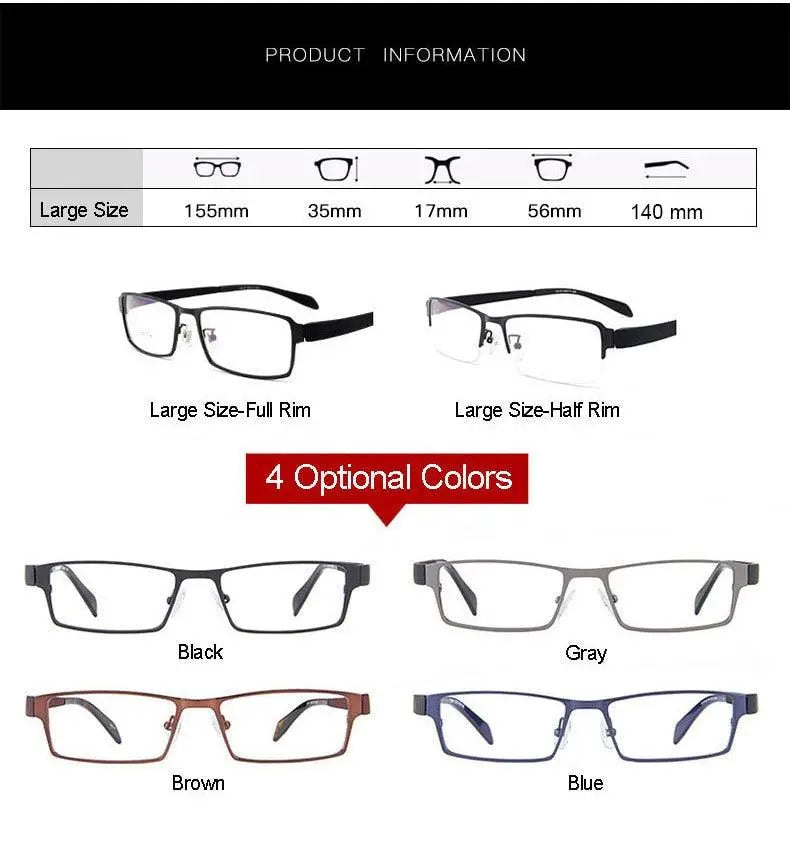 Men's Full Rim Alloy Prescription Glasses 1711 — view 21 | Rx Spectacle