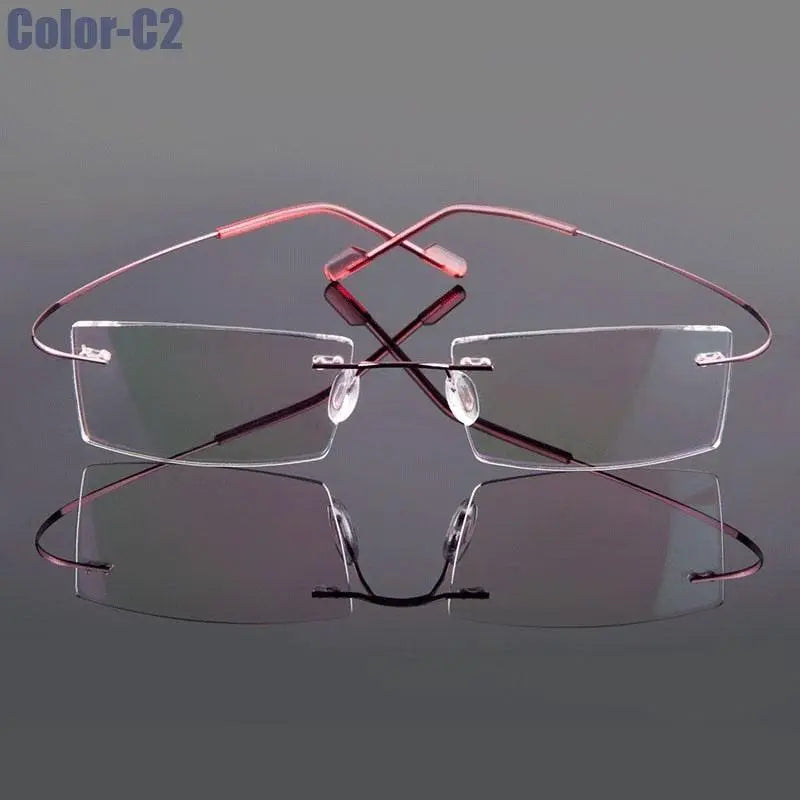 Unisex Rimless Titanium Prescription Glasses 5018 — view 19 | Rx Spectacle