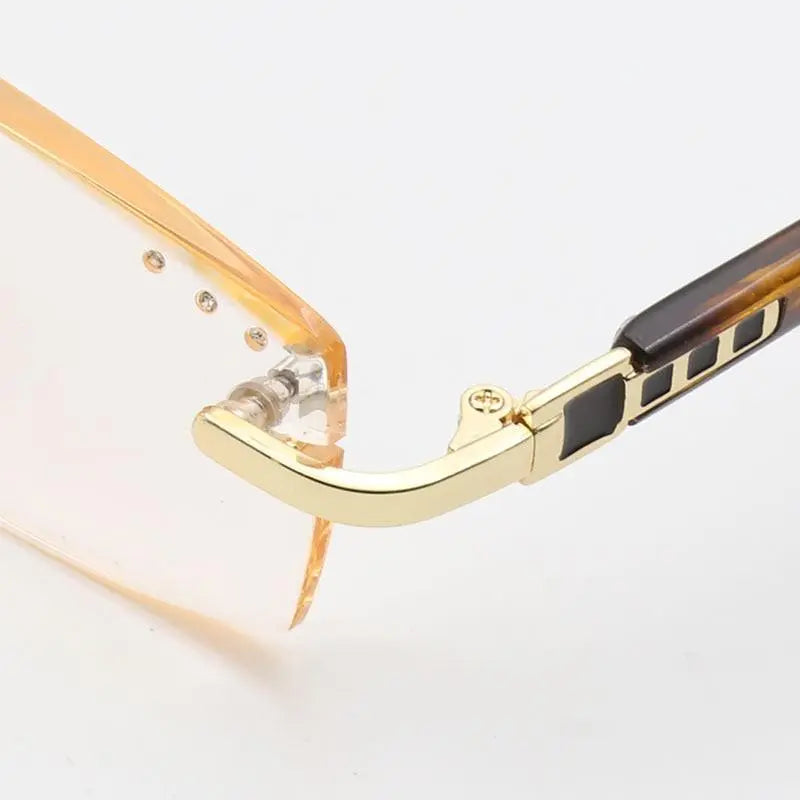 Men's Square Rimless Reading Glasses Cr802 — view 2 | Rx Spectacle