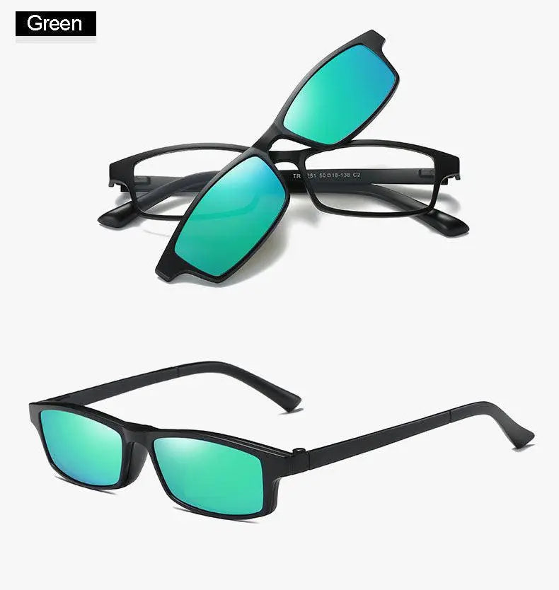 Women's Rectangular Full Rim TR90 Clip-On Prescription Glasses S206 — view 16 | Rx Spectacle