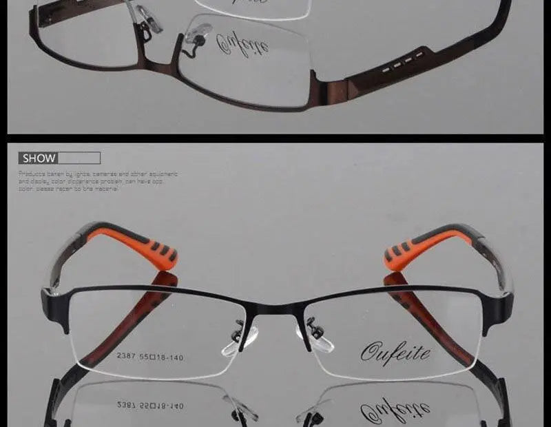 Women's Semi-Rimless Alloy Prescription Glasses 2387 — view 20 | Rx Spectacle