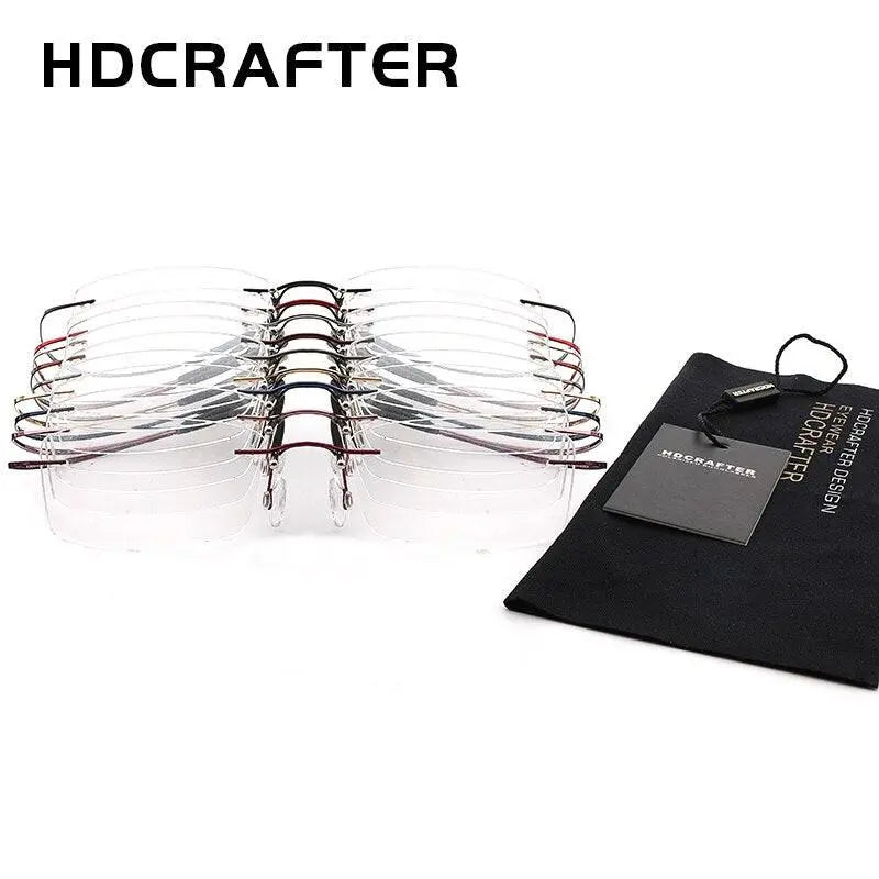 Unisex Rimless Titanium Prescription Glasses — view 9 | Rx Spectacle